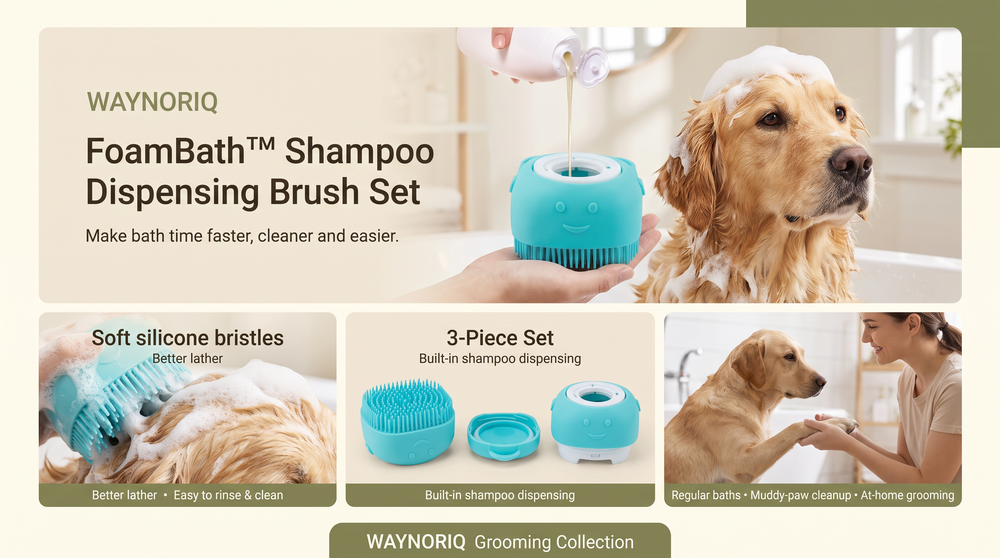FoamBath™ Shampoo Dispensing Brush Set